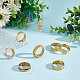 Unicraftale 10Pcs 5 Size 304 Stainless Steel Grooved Finger Ring Settings STAS-UN0041-21G-3
