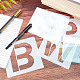 Gorgecraft 36 pz lettera stencil 3 pollici alfabeto modelli di plastica riutilizzabili numero stencil per la pittura su legno parete tessuto lavagna tela DIY-WH0176-77C-5