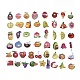 50 Uds. 50 estilos de pegatinas de personajes de frutas de plástico pvc STIC-P004-34-1
