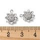 Brass Micro Pave Clear Cubic Zirconia Charms KK-H460-24P-3