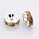 Brass Rhinestone Spacer Beads RB-A014-Z4mm-14S-NF-2