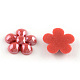 Pearlized Plated Opaque Glass Cabochons PORC-R041-12x12-M-2