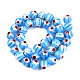Chapelets de perles en verre de millefiori manuelles LK-T001-10G-2