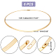 UNICRAFTALE 6pcs 13.5~14cm Golden Stainless Steel Necklace Wire Wrap Collar Metal Open Choker Chunky Necklace for Women NJEW-UN0001-35-2