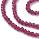 Faceted Glass Beads Strands G-F619-09D-3mm-3