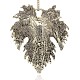 Antique Silver Alloy Crystal Rhinestone Maple Leaf Necklace Big Pendants ALRI-J047-01AS-2