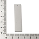 304ステンレス鋼ペンダント  空白タグのスタンプ  長方形のチャーム  ステンレス鋼色  50x12x1.5mm  穴：1.8mm STAS-K270-29C-P-3