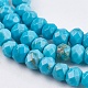 Chapelets de perles teintées en turquoise naturelle X-TURQ-F010-05-2