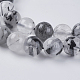 Chapelets de perles en quartz rutile noir naturel X-G-G448-8mm-13-3