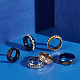 Unicraftale 20 pz 5 colori anello con nucleo vuoto misura 7 anello con scanalatura in acciaio inossidabile per intarsio anelli vuoti rotondi con sacchetti di velluto per la creazione di gioielli STAS-UN0040-17-4