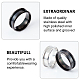 Sunnyclue 5 piezas 201 ajustes de anillo de dedo ranurado de acero inoxidable FIND-SC0003-16EB-4