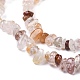 Puce quartz rutile naturel brins de perles G-L454-08-4