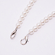 Poignées de sac de perles rondes en acrylique blanc FIND-TAC0006-24C-01-3