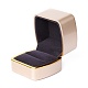 Boîtes à bagues à bijoux carrées en plastique OBOX-F005-01C-2