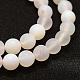 Frosted Natural White Agate Beads Strands G-F377-6mm-3