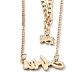Alloy Double Layered Necklaces NJEW-B0002-08G-2