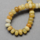 Natural Gemstone Old Topaz Jade Stone Rondelle Beads Strands G-S105-8mm-18-2
