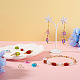 Cheriswelry 96pcs 8 colores hebras de perlas de vidrio transparente GLAA-CW0001-04-9