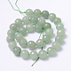 Faceted Natural Green Aventurine Round Bead Strands G-L377-46-12mm-2