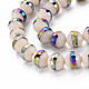 Chapelets de perles en verre opaque de couleur unie EGLA-N006-031-B-4