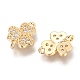 Brass Micro Pave Clear Cubic Zirconia Links Connectors ZIRC-H116-03G-2
