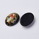 Cabochon in resina con stampa floreale GGLA-K001-10x14mm-07-2