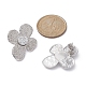 Orecchini a bottone con fiore in resina con pietre preziose druzy imitazione EJEW-JE05318-3