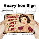 GLOBLELAND Vintage Metal Women Tin Sign Funny Art Plaque Poster Retro 