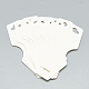 厚紙のネックレス＆ブレスレットディスプレイカード  ホワイト  9.5x3.7cm X-CDIS-R034-46-1