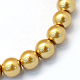 Chapelets de perles rondes en verre peint X-HY-Q003-6mm-08-2