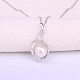 925 Sterling Silver Clear Cubic Zirconia Pendants Necklaces SJEW-BB60266-A-5