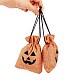AHANDMAKER 30pcs Imitation Burlap Bags 14x10cm Pumpkin Orange Pouches Drawstring Bags for Halloween Candy Party Favors Small Items Jewelry Storage ABAG-PH0002-49-3