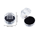 Chgcraft 40pcs cajas de anillo de plástico transparente negro aretes de cristal cajas de almacenamiento de joyas caja organizadora de exhibición con inserto de espuma para todo tipo de pendientes de joyería de anillo OBOX-CA0001-001A-2