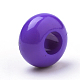 不透明なアクリルビーズ  大きな穴  ロンデル  青紫色  14x8mm  穴：6mm X-SACR-Q190-29A-2