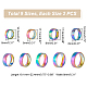 Unicraftale 18 pz 9 stili anelli di barretta a fascia larga in acciaio al titanio per donna uomo RJEW-UN0002-53M-4