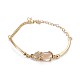 Golden Tone Brass Link Bracelets BJEW-L639-14-2