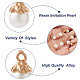 Craftdady 50 pièces 5 styles pendentifs en perles d'imitation en résine RESI-CD0001-16-4