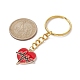 Schlüsselanhänger mit Herz-Emaille-Anhänger zum Valentinstag KEYC-JKC00595-3