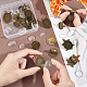 UNICRAFTALE 16set 4Style Blank Rings Base Making Kit Bird Tortoise Flower Ring Adjustable Blank Rings with Glass Cabochons Antique Bronze Flat Round Blank Ring Components Base Bezel Tray FIND-UN0002-40-4