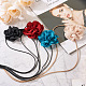4Pcs 4 Colors Cloth Flower Collar Choker Necklace for Women Bride Wedding Party AJEW-TA0001-26-4