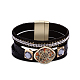 Fashion Zinc Alloy Leather Cord Bracelets BJEW-BB26698-2-1