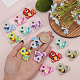 CHGCRAFT 14Pcs 7Colors Parrot Shape Silicone Beads for DIY Necklaces Bracelet Keychain Making Handmade Crafts SIL-CA0002-60-3