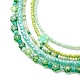 5 Stück 5 Stil Fimo Blume & Glasperlen Halsketten Set für Frauen NJEW-JN04011-4