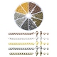 100шт 5-х цветные железные концы с витыми цепями DIY-FS0003-54-1