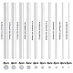 Benecreat30pcs10スタイルアルミバー  プラチナ  100x2~8mm  3個/スタイル FIND-BC0002-33-2