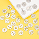 BENECREAT 30 Pcs Stainless Steel Skeleton Number Tag 1-30 Number Tag 23mm with 38 Key Rings Number Tag for Dormitory Locker Home DIY-BC0006-18-4
