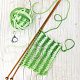 Craspire 2pcs aiguilles à tricoter à pointe unique en bambou TOOL-CP0001-38-5
