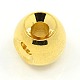 3-Hole Vacuum Plating Brass Buddhist Beads X-KK-N0015-11mm-G-3