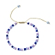 Плетеный браслет из стеклянных бусин для женщин BJEW-JB09656-2