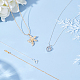 Brass Coreana Chain Necklace Making MAK-FH0001-02-4